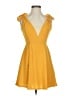 Assorted Brands Solid Yellow Casual Dress Size S - photo 1