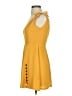 Assorted Brands Solid Yellow Casual Dress Size S - photo 5