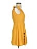 Assorted Brands Solid Yellow Casual Dress Size S - photo 4