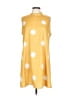 Unbranded 100% Polyester Polka Dots Yellow Casual Dress Size L - photo 1