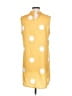 Unbranded 100% Polyester Polka Dots Yellow Casual Dress Size L - photo 2