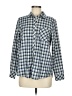Vineyard Vines 100% Polyester Checkered-gingham Blue Long Sleeve Blouse Size 6 - photo 1