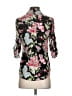 Express Floral Black 3/4 Sleeve Blouse Size XS - photo 2