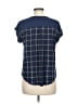 Flower & Feather Blue Short Sleeve Blouse Size M - photo 2