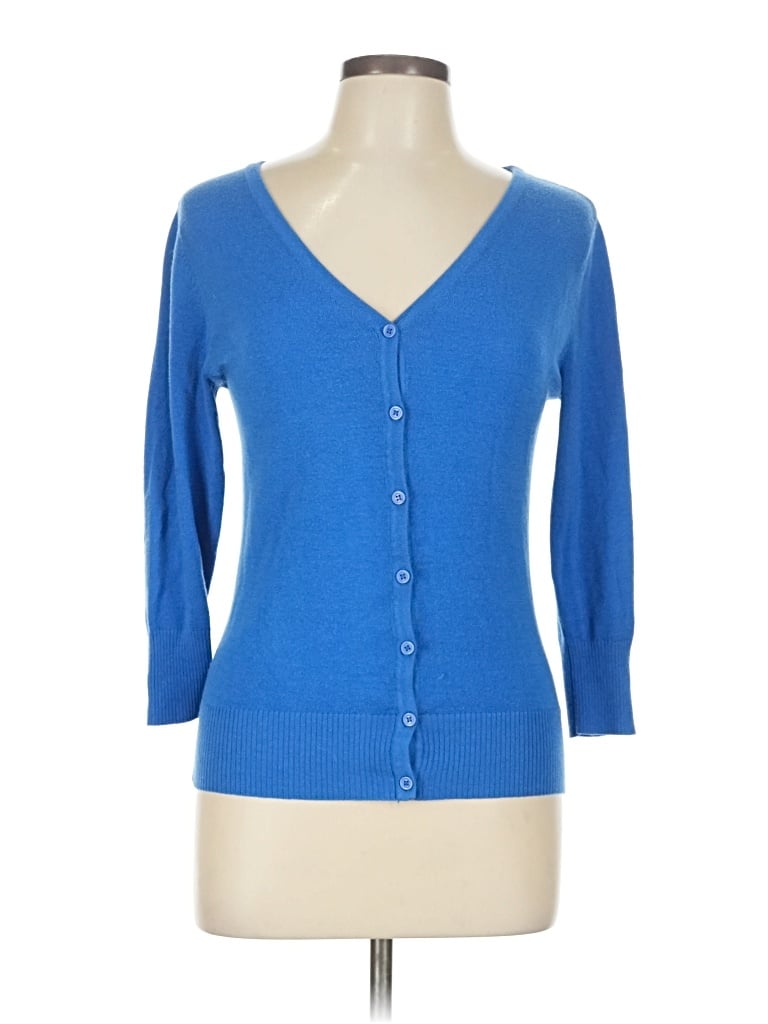 Pre-owned Dex 3/4 Sleeve Top Blue Sweetheart Neckline Tops