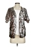 The Limited 100% Polyester Metallic Silver Jacket Size XS - photo 1
