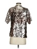 The Limited 100% Polyester Metallic Silver Jacket Size XS - photo 2