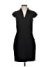Aqua 100% Polyester Solid Black Casual Dress Size XS - photo 1