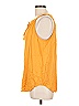 Rose + Olive 100% Rayon Yellow Sleeveless Blouse Size L - photo 5
