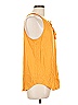 Rose + Olive 100% Rayon Yellow Sleeveless Blouse Size L - photo 4