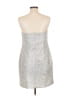 Topshop Metallic Silver Cocktail Dress Size 10 - photo 2
