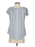 Just Be... Blue Short Sleeve Blouse Size S - photo 2