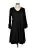 Lark & Ro Solid Black Casual Dress Size L - photo 1