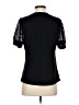 Flower & Feather Black Short Sleeve Top Size S - photo 2