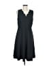 Talbots Solid Black Casual Dress Size 8 - photo 1