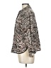 Westbound 100% Cotton Animal Print Brown Long Sleeve Blouse Size L (petite) - photo 5