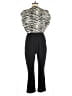 Express 100% Polyester Animal Print Black Jumpsuit Size M - photo 2
