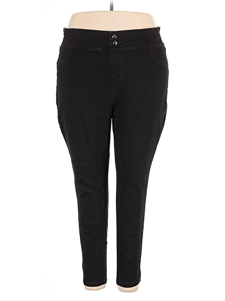 Pre-owned Terra & Sky Jeggings In Black
