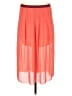 Fossil 100% Polyester Solid Orange Casual Skirt Size S - photo 1