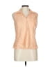 edward Orange Sleeveless Button-Down Shirt Size L - photo 1