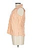 edward Orange Sleeveless Button-Down Shirt Size L - photo 5