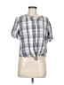 Universal Thread 100% Rayon Gray Short Sleeve Blouse Size M - photo 1
