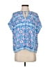 Vineyard Vines 100% Rayon Blue Short Sleeve Blouse Size S - photo 1