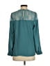 Just Fab 100% Polyester Teal Long Sleeve Blouse Size S - photo 2