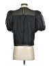 FRAME 100% Cotton Black Short Sleeve Blouse Size XS - photo 2