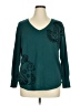 Chico's Paisley Teal Pullover Sweater Size XL (3) - photo 1