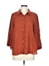 Daniel Rainn 100% Polyester Brown Orange 3/4 Sleeve Blouse Size L (estimated) - photo 1