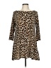 Chico's Animal Print Brown Casual Dress Size Med (1) - photo 1