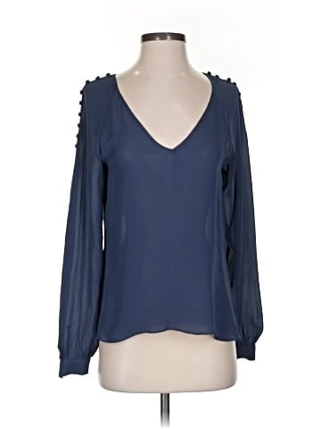 Parker Long Sleeve Silk Top (view 1)