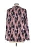 Rose + Olive 100% Polyester Paisley Purple Long Sleeve Blouse Size L - photo 2