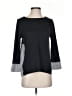 Ann Taylor LOFT Gray Black 3/4 Sleeve Top Size S - photo 1