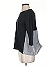 Ann Taylor LOFT Gray Black 3/4 Sleeve Top Size S - photo 5