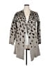 Nine West Animal Print Gray Cardigan Size XXL - photo 1