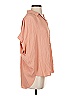 Madewell 100% Viscose Solid Orange 3/4 Sleeve Button-Down Shirt Size S - photo 4