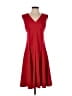 Lands' End Solid Red Cocktail Dress Size 6 - photo 1