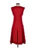 Lands' End Solid Red Cocktail Dress Size 6 - photo 2