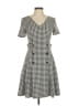 DKNY Houndstooth Gray Black Casual Dress Size 6 - photo 1