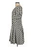 DKNY Houndstooth Gray Black Casual Dress Size 6 - photo 5