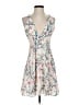 Express 100% Polyester Floral Ivory Cocktail Dress Size 2 - photo 1