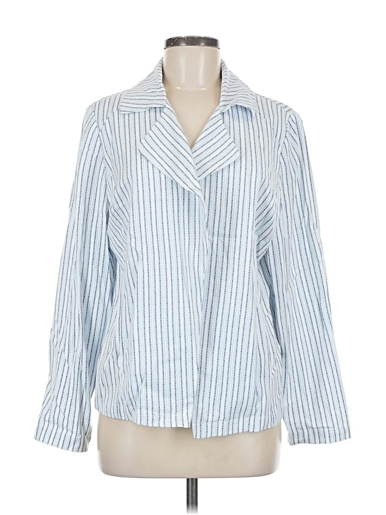 Pre-owned Chico's Blazer Jacket In Blue