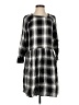 Sanctuary 100% Rayon Plaid Black Casual Dress Size XS - photo 1