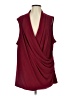 BLOOMCHIC Burgundy Sleeveless Blouse Size 26 waist - photo 1