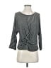 Perseption Gray 3/4 Sleeve Top Size S - photo 1
