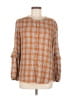 Max Studio 100% Rayon Orange Long Sleeve Blouse Size M - photo 1