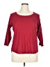 Ruby Rd. Burgundy 3/4 Sleeve T-Shirt Size 1X - photo 1