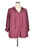 Assorted Brands 100% Polyester Burgundy 3/4 Sleeve Blouse Size 1X - photo 1